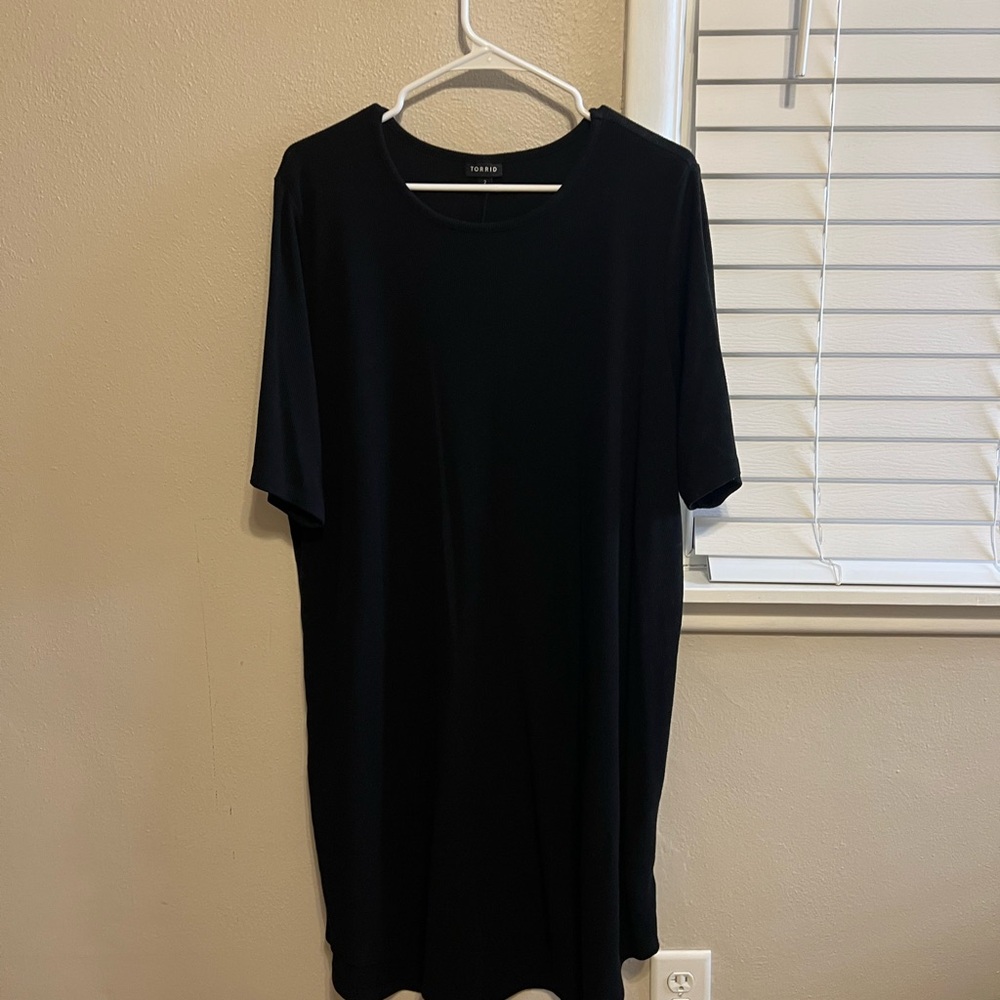 Torrid Classic Black Ribbed Dress